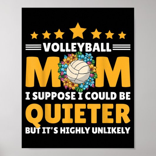 Volleyball mama, ik denk dat ik rustig kan zijn, m poster (Voorkant)