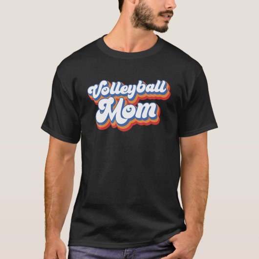 Volleyball mama Leopard Funny Ball Moederdag T-shirt (Voorkant)