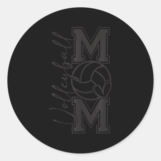 Volleyball Mama Mom Coquette Volleyball Bow Game D Ronde Sticker (Voorkant)