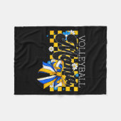 Volleyball Mama Mom Game Day Retro Flower Coquette Fleece Deken (Voorkant (Horizontaal))
