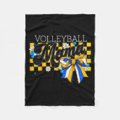 Volleyball Mama Mom Game Day Retro Flower Coquette Fleece Deken (Voorkant)