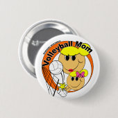 Volleyball mama ronde button 5,7 cm (Voorkant /achterkant)