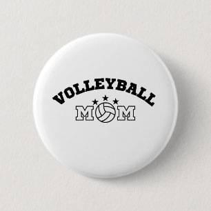 Volleyball mama ronde button 5,7 cm