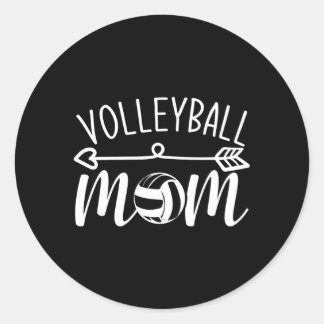 Volleyball mama ronde sticker