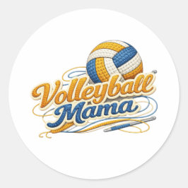 Volleyball Mama Sticker (Retro Schrift)
