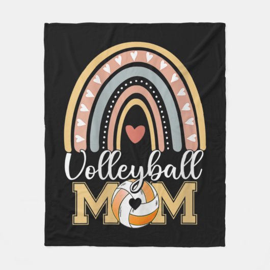 Volleyball mama T-shirt Leopard Moederdag Fleece Deken (Voorkant)