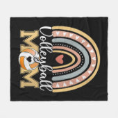 Volleyball mama T-shirt Leopard Moederdag Fleece Deken (Voorkant (Horizontaal))