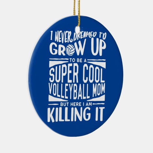 Volleyball mama Volleyball Lover Moederdag Keramisch Ornament (Rechts)