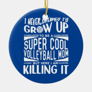 Volleyball mama Volleyball Lover Moederdag Keramisch Ornament