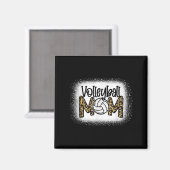 Volleyball mama Vrouwen Leopard Cute Bleaching Fun Magneet (Voorkant / Achterkant)