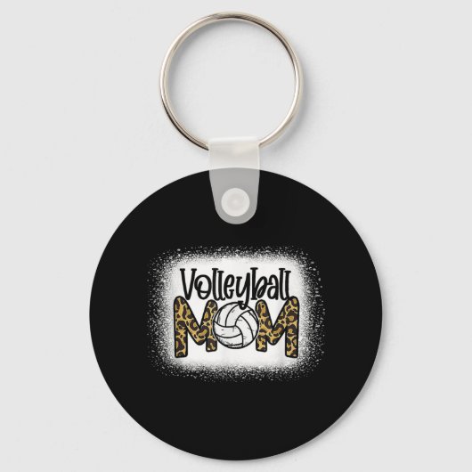 Volleyball mama Vrouwen Leopard Cute Bleaching Fun Sleutelhanger (Voorkant)