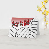 Volleyball - Manier te gaan! Congrats! Geweldige! Kaart (Gele Bloem)