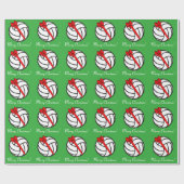 Volleyball Merry Kerstmis Cadeaupapier (Vlak)