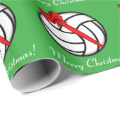 Volleyball Merry Kerstmis Cadeaupapier (Rol Hoek)