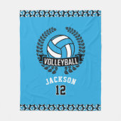 Volleyball met DIY-nummer - Babyblauw Fleece Deken (Voorkant)