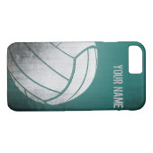 Volleyball met Grunge-effect Groene schaduw Case-Mate iPhone Case (Achterkant (Horizontaal))