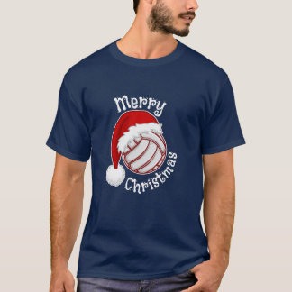 Volleyball met kerstdruk voor kerstmis t-shirt