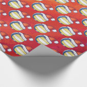 Volleyball met kerstPet Cadeaupapier (Hoek)