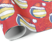 Volleyball met kerstPet Cadeaupapier (Rol Hoek)