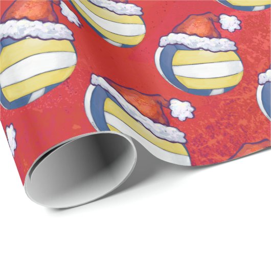 Volleyball met kerstPet Cadeaupapier (Rol Hoek)