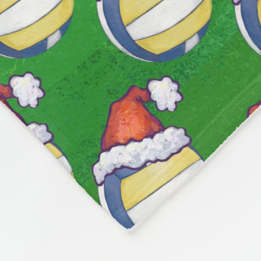 Volleyball met kerstPet Fleece Deken (Hoek)
