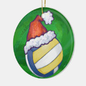 Volleyball met kerstPet Keramisch Ornament (Links)
