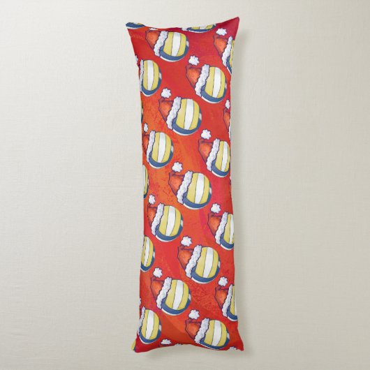 Volleyball met kerstPet Lichaamskussen (Achterkant (Verticaal))