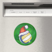 Volleyball met kerstPet Magneet (Insitu (Vaatwasser))