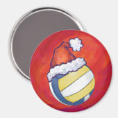 Volleyball met kerstPet Magneet (Voorkant / Achterkant)