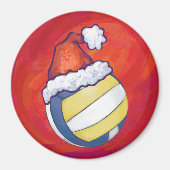 Volleyball met kerstPet Magneet (Voorkant)