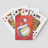 Volleyball met kerstPet Pokerkaarten (Achterkant)