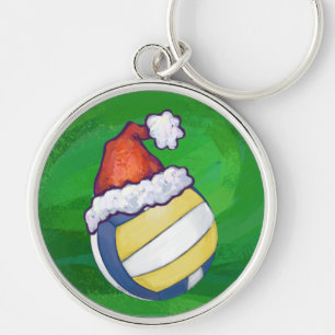 Volleyball met kerstPet Sleutelhanger