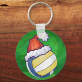 Volleyball met kerstPet Sleutelhanger (Voorkant)