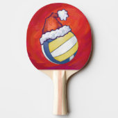 Volleyball met kerstPet Tafeltennisbatje (Achterkant)