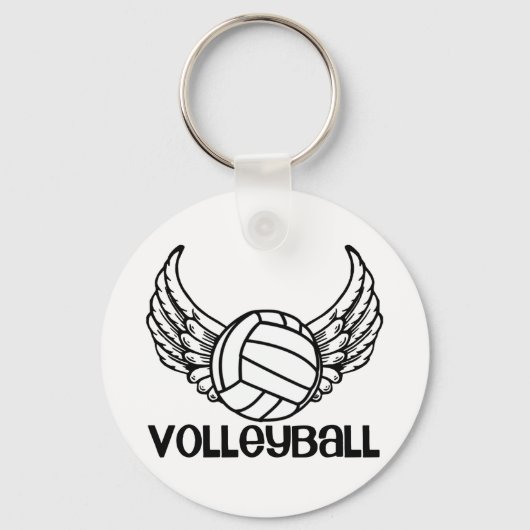 Volleyball met Wings Sleutelhanger (Voorkant)