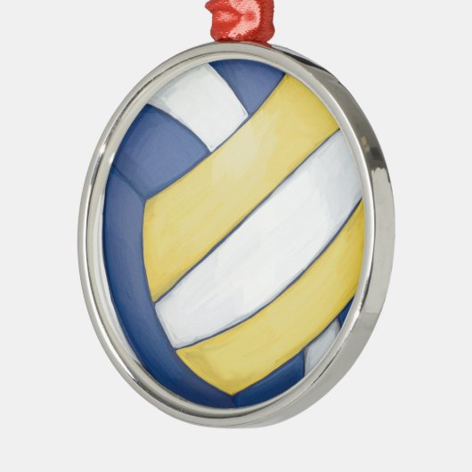 Volleyball Metalen Ornament (Links)