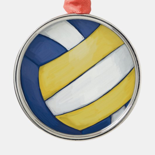Volleyball Metalen Ornament (Voorkant)