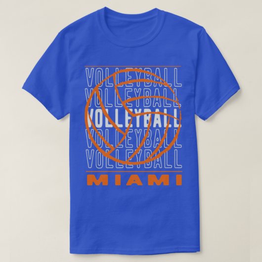 Volleyball Miami Florida T-shirt (Design voorkant)