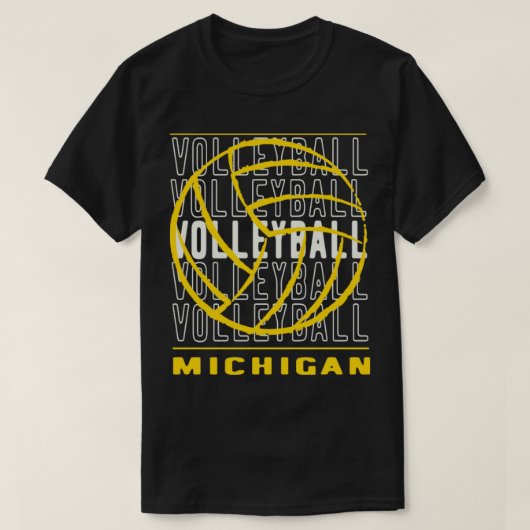 Volleyball Michigan T-shirt (Design voorkant)