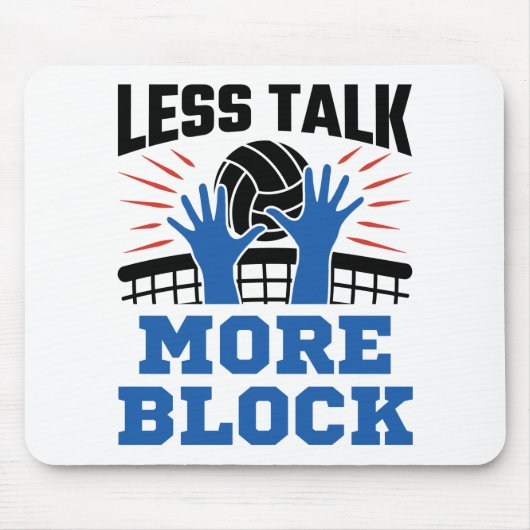 Volleyball Middle Block Miness Talk Meer Blok Muismat (Voorkant)