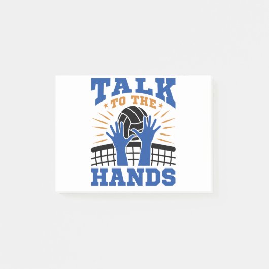 Volleyball Middle Blocker Talk to Hands Post-it® Notes (Voorkant)