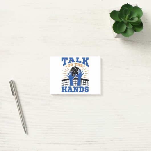 Volleyball Middle Blocker Talk to Hands Post-it® Notes (Kantoor)