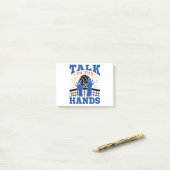 Volleyball Middle Blocker Talk to Hands Post-it® Notes (Op bureau)