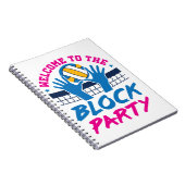 Volleyball Middle Blocker Welkom bij Block Party Notitieboek (Rechterzijde)
