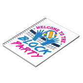 Volleyball Middle Blocker Welkom bij Block Party Notitieboek (Linkerzijde)