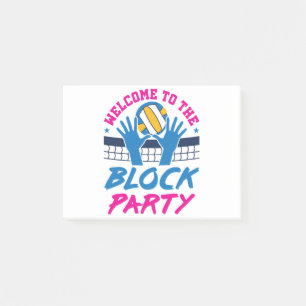 Volleyball Middle Blocker Welkom bij Block Party Post-it® Notes