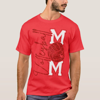 Volleyball Moeder Game Day Mama Volleyball Cadeau T-shirt