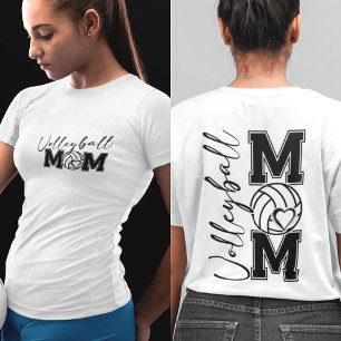 Volleyball Moeder Voor- en Achterkant Spirit T-shi T-shirt