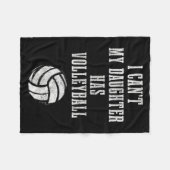 Volleyball Mom Dad I Can't Daughter Hast Volleybal Fleece Deken (Voorkant (Horizontaal))