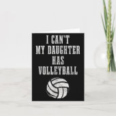 Volleyball Mom Dad I Can't Daughter Hast Volleybal Kaart (Voorkant)